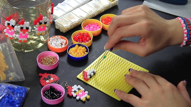 Video tutorial Orecchino Earrings Papera Pyssla Hama beads DIY Full HD 1080p ITA Paperina