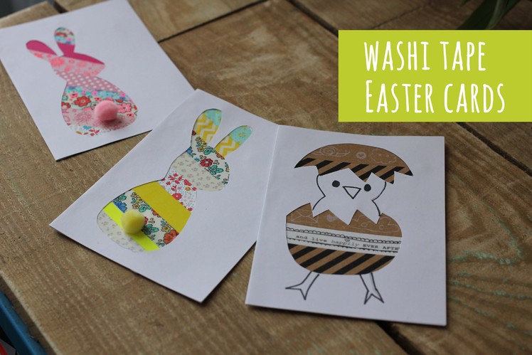 Washi tape Easter cards tutorial