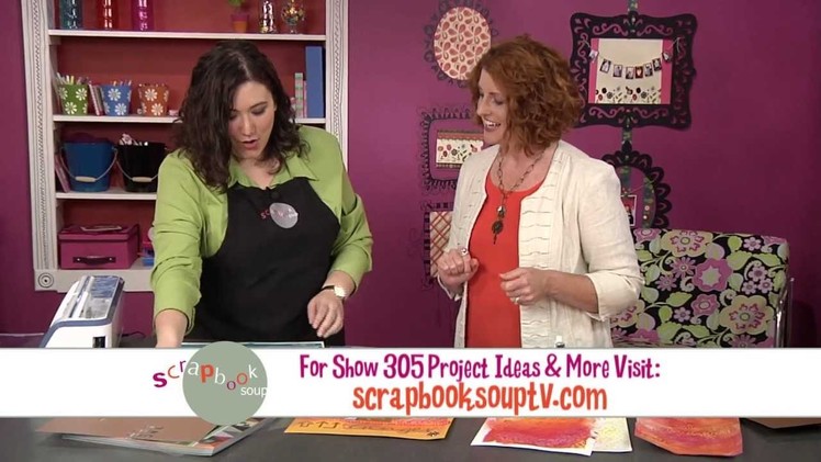 Crayon-and-Stencil Resist: Scrapbook Soup Segment: