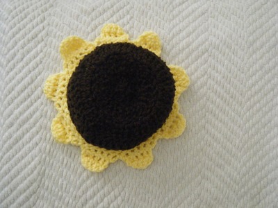 Crochet Sunflower Baby Hat
