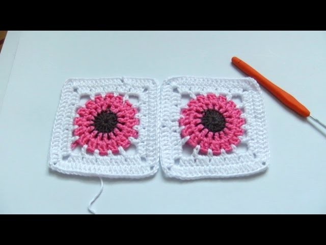 Crochet tutorial:  How to crochet a granny square for beginners step by step