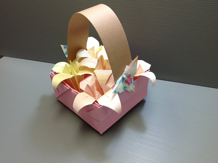Daily Origami: 087 - Easter Basket with Iris