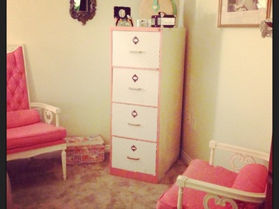 DIY Fun!!! Make a metal file cabinet into a nice accent piece for any room