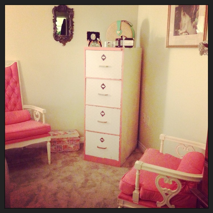 DIY Fun!!! Make a metal file cabinet into a nice accent piece for any room