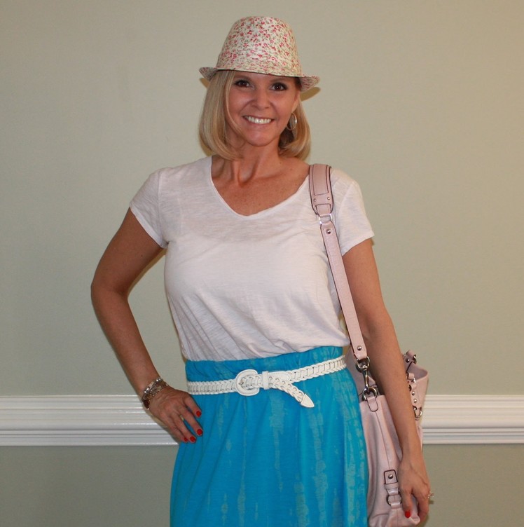 DIY Refashion Thrift Store Dress to Maxi Skirt