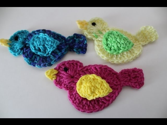 Easy crochet birds for Embellishments