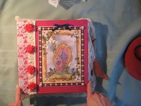 Fabric, Lace and Paper Scrapbook Mini Album