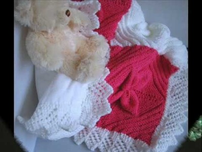 Handknitted baby blankets and shawls.wmv