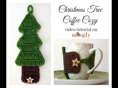 How to Crochet: Christmas Tree Coffee Cozy