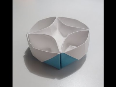 HOW TO MAKE A CIRCULAR  ORIGAMI BOX WITH PARTITIONS ?