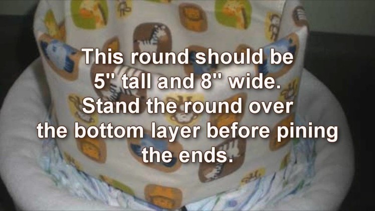 How To Make A diaper Cake Using Baby Blankets