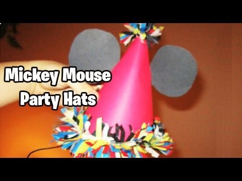How to make Birthday hats Mickey Mouse Theme (EASY TUTORIAL)