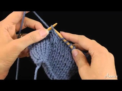 Make 1 With Left Twist or "M1L" - How to Increase - Annie's Knitting Tutorial