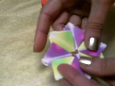 Making Origami Snowflake Gift Bows