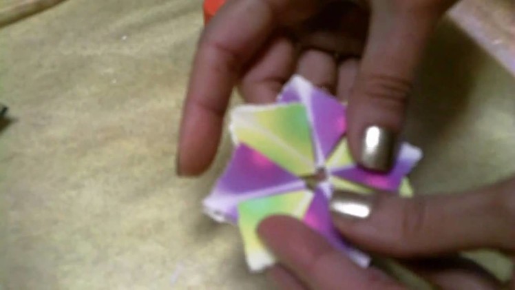 Making Origami Snowflake Gift Bows