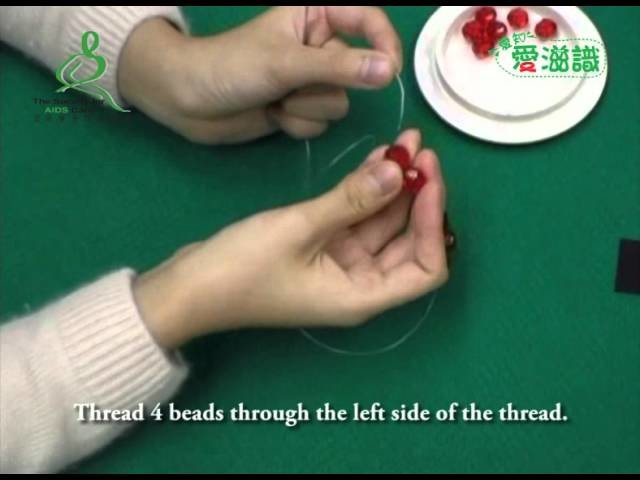 Methods of making Red Ribbon Beading-brooches