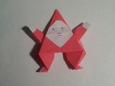 Origami - How to make an easy origami Santa Claus (christmas origami).