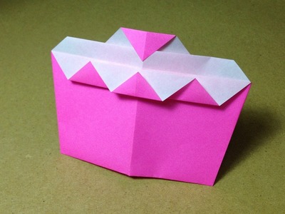 Origami Strawberry Cake. Easy for Children