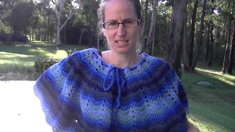 Poncho. Skirt Waves Crochet Tutorial Part 2 of 2