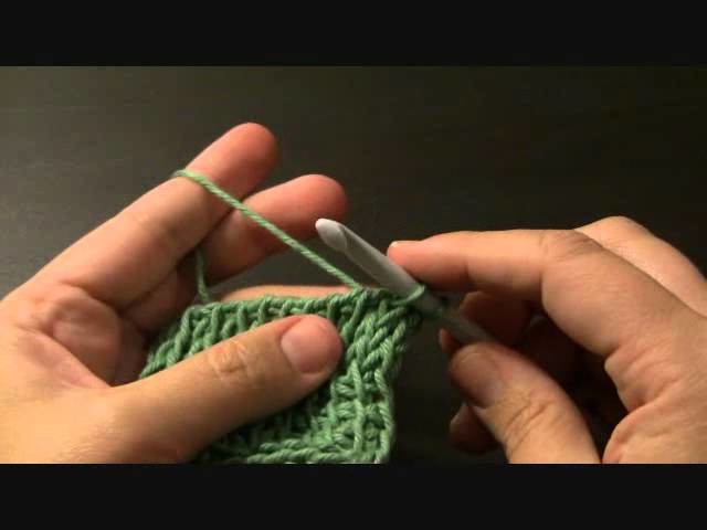 Right and Left leaning Tunisian crochet knit stitches.wmv