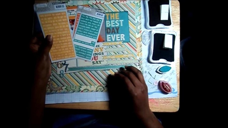 Scrapbook Layout From Start to Finish : Boys : sticker crazy"