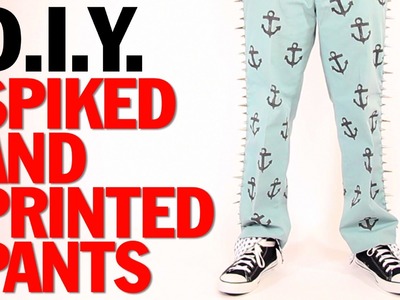 Spiked and Printed Pants - Thom Browne Runway Inspired - Threadbanger