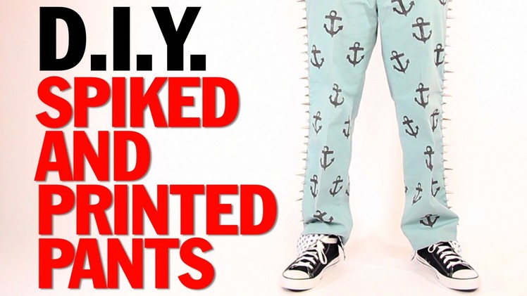 Spiked and Printed Pants - Thom Browne Runway Inspired - Threadbanger