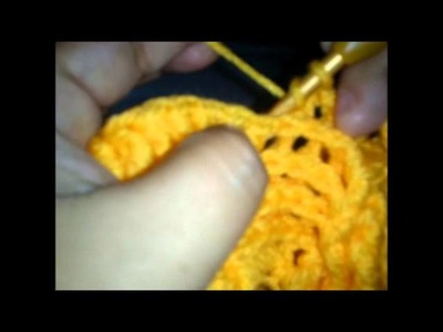 Trenza Crochet y puntos relieves 5