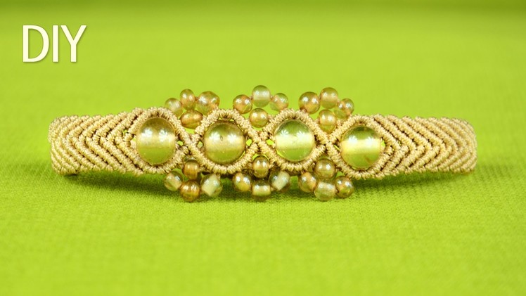 Wavy Chevron Bracelet with Beads - Tutorial