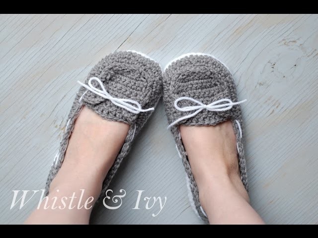 Women's Boat Slippers Straps and Toe Flap Tutorial