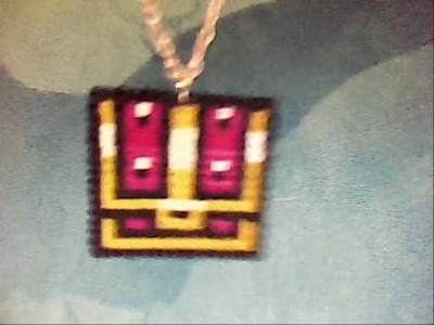 Zelda chest hama bead necklace