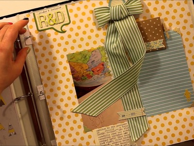Assembling my January scrapbook album without using page protectors