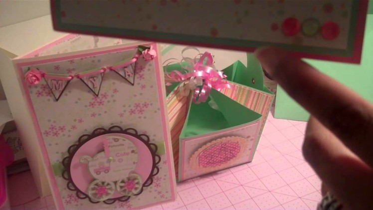 BABY SHOWER CRAFT ITEMS CARDS & A BASKET
