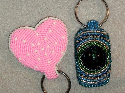 Bead Embroidered Key Fobs