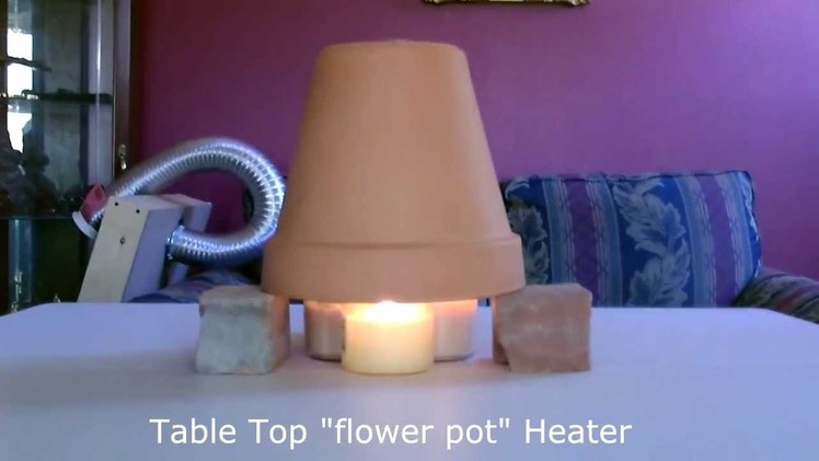 Candle Powered Space Heater - DIY Air Heater 190F - "Table Top" Size - EASY Instructions!