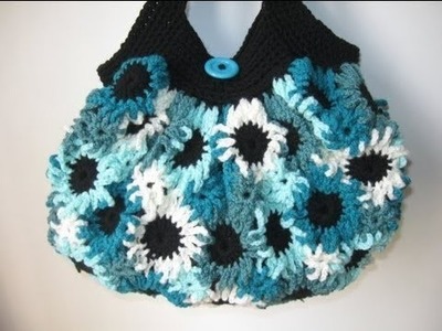 Crochet Flower Purse - Left Handed Crochet Tutorial - Making the Flowers