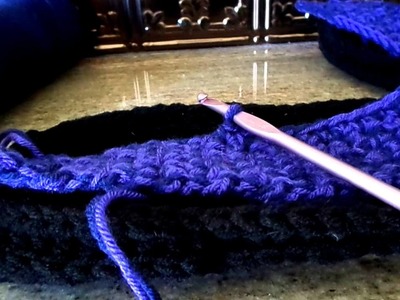 Crochet Slipper Boot Tutorial - Step 2- (Goes with the Back & Forth Sole)