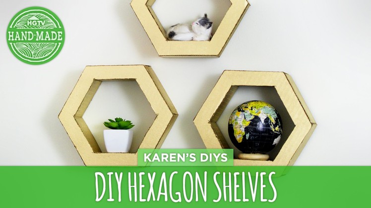 DIY Hexagon Shelves from Cardboard - HGTV Handmade