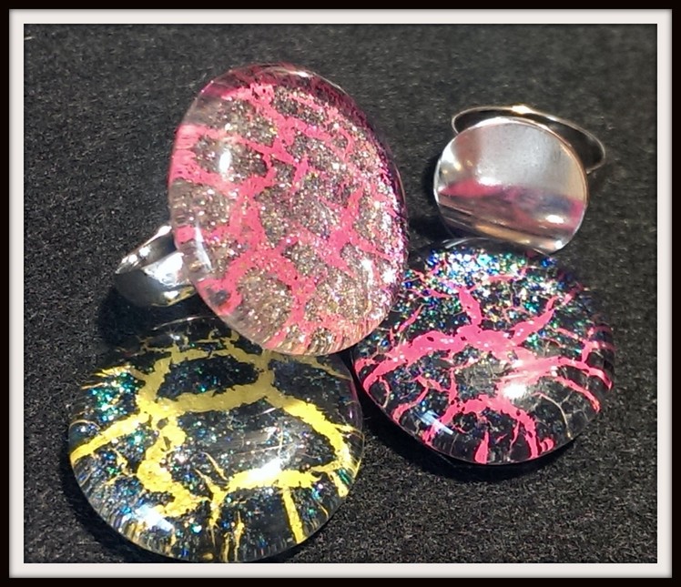 DIY - Nail Polish Glass Stone Ring and Bezel