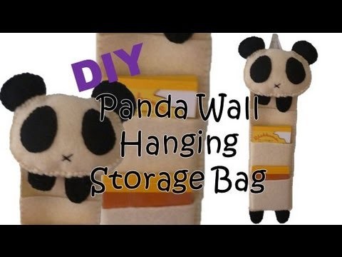 DIY: Panda Wall Hanging Storage Bag