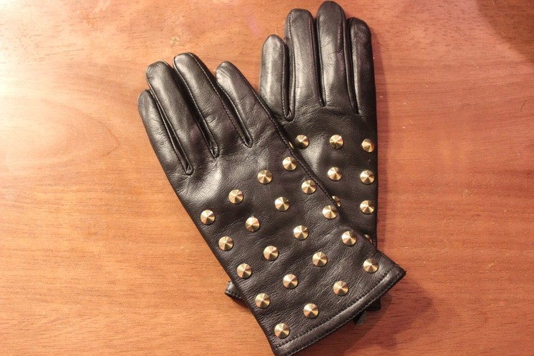 DIY Studded Leather Gloves #DIYGawd