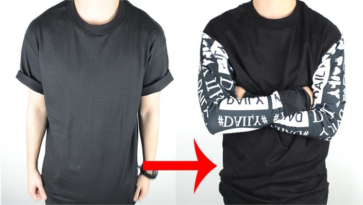 DIY: T-shirt to Long Sleeve Tee Tutorial
