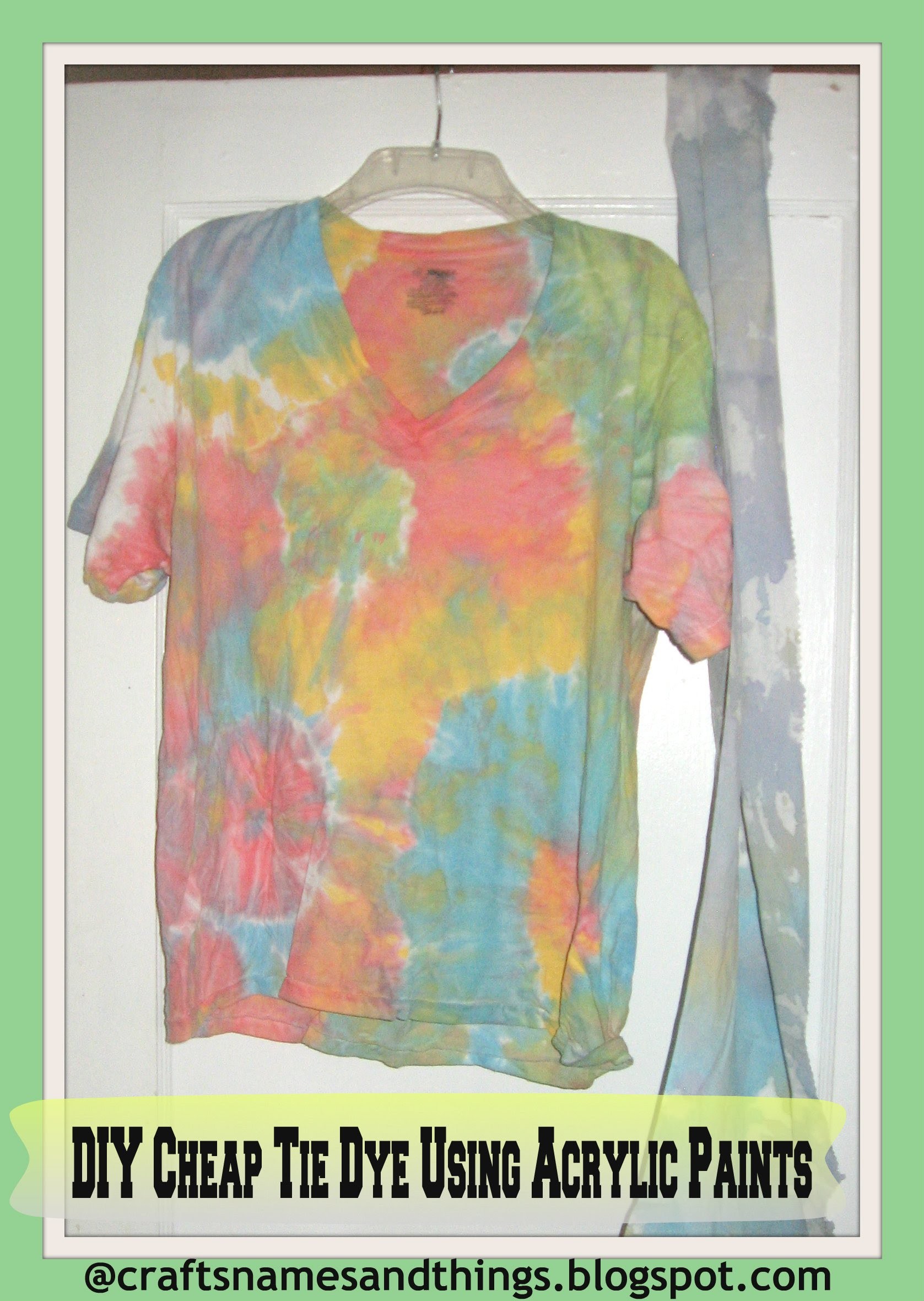 DIY Tie-Dye T-Shirts | How To | Tutorial.How to Tie Dye Using Acrylic Paints