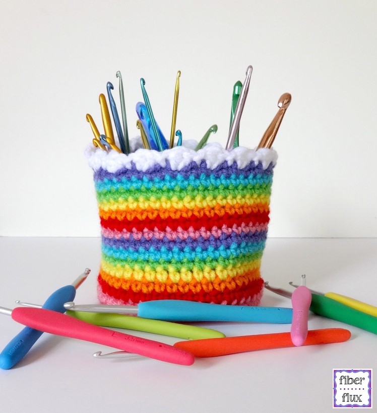 Episode 195: How To Crochet the Rainbow Hook and Pencil Cup