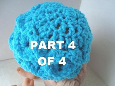 HOW TO CROCHET A CROCODILE  SHELL HAT, PART 4 OF 4.