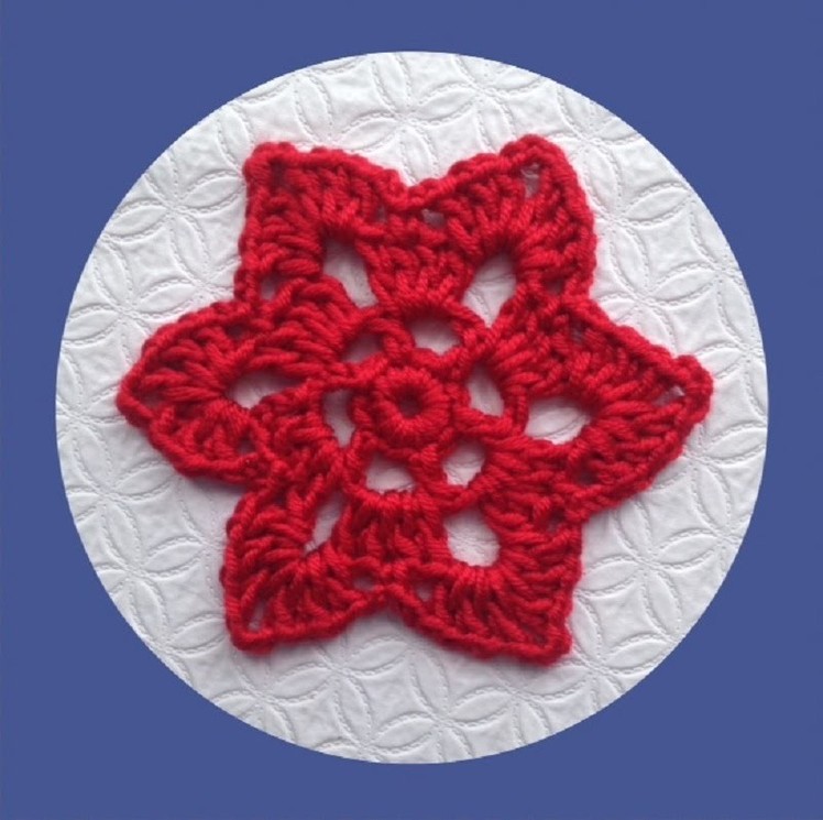 How to Crochet a Six Pointed Star Motif Pattern #14  │ by ThePatterfamily