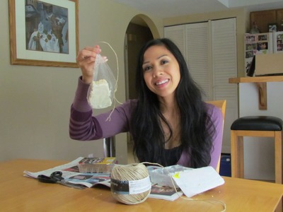 How to make a Bird Feeder Reusing Produce Mesh Bags Hanging Easy! Craft