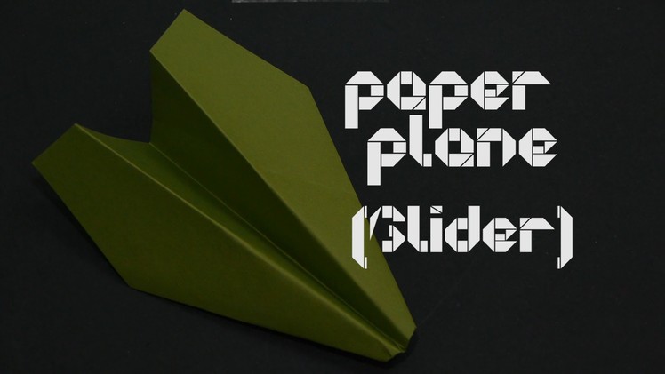 How to Make a Origami Paper Airplane Glider - By OrigamiArtists