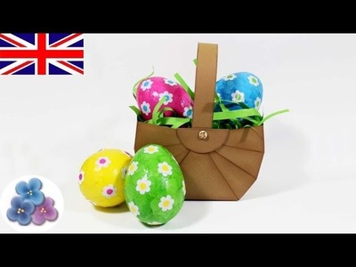 How to make Easter Egg Basket *Scrapbook Ideas* Easter Decorations DIY Easter Ideas Mathie