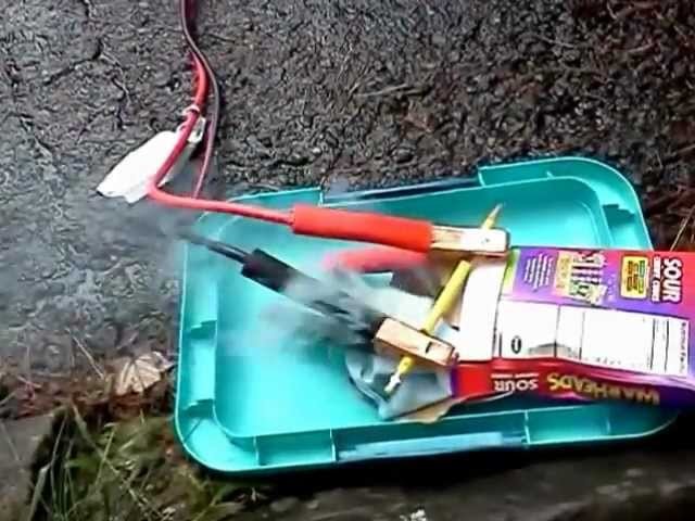 Make A Campfire With Jumper Cables And A Pencil